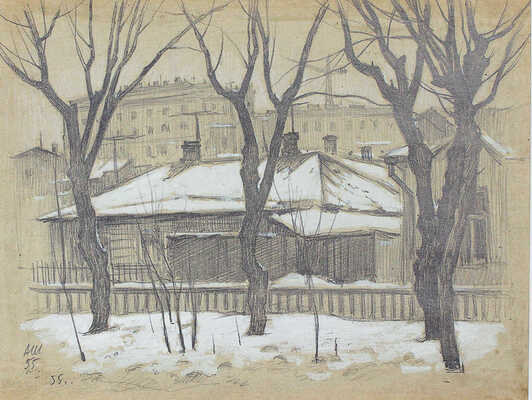 Шипиленко Александр Кузьмич. Лот из пяти листов с видами Москвы